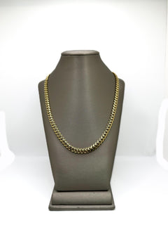 10k Yellow Gold 6mm Solid Cuban Chain