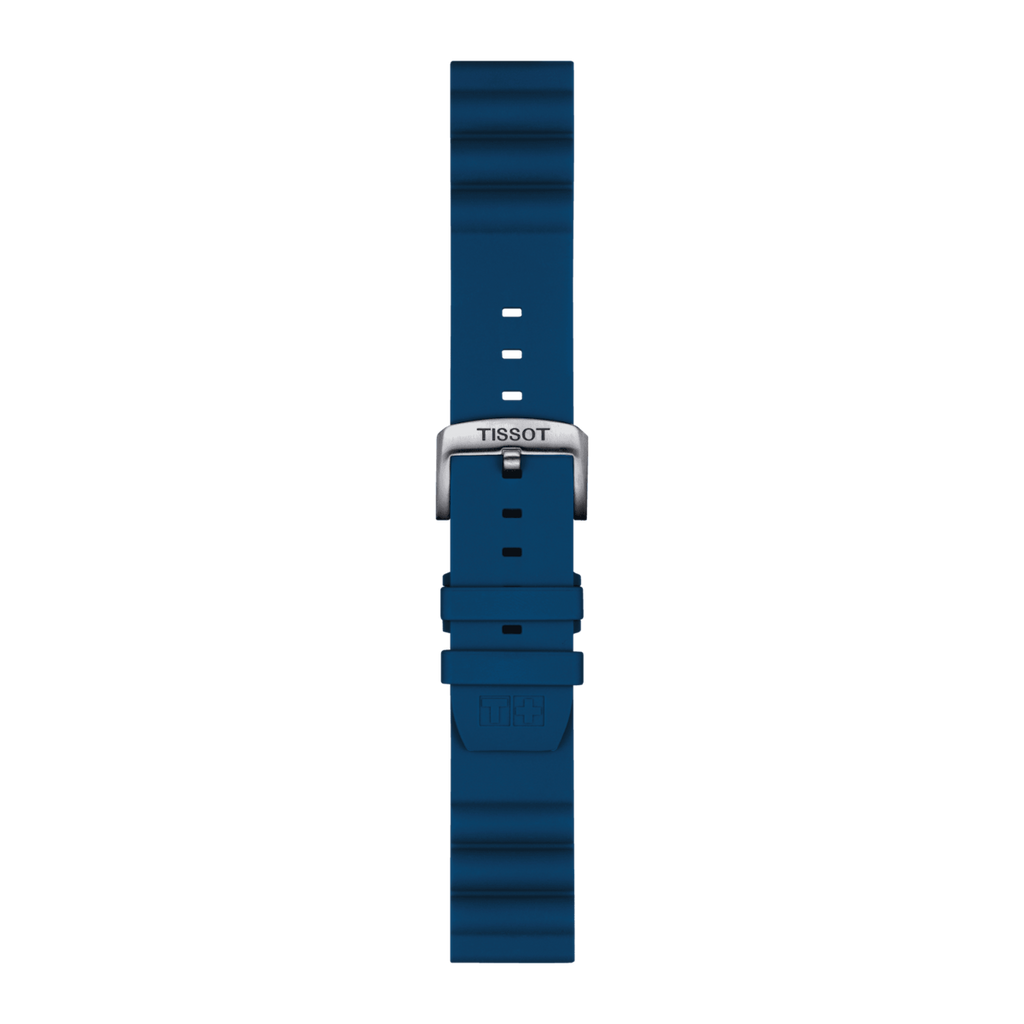 TISSOT OFFICIAL BLUE SILICONE STRAP LUGS 22 MM