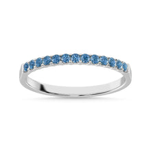 Load image into Gallery viewer, 14K White Gold 1/5 Ct.tw Blue Diamond Machine Band