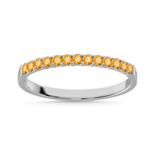 Cargar imagen en el visor de la galería, Yellow Sapphire 1/4 Ct.Tw. Ladies Machine Band in 14K White Gold