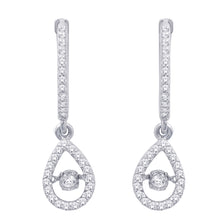 10K White Gold 2/5 Ct.Tw.Moving Diamond Fashion Earrings
