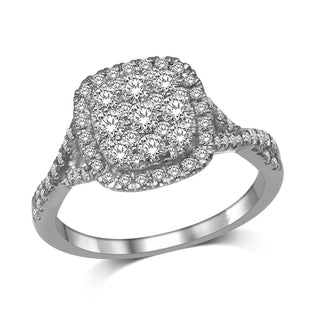 14K White Gold 9/10 Ct.Tw. Diamond Fashion Ring