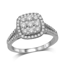 Cargar imagen en el visor de la galería, 14K White Gold 9/10 Ct.Tw. Diamond Fashion Ring