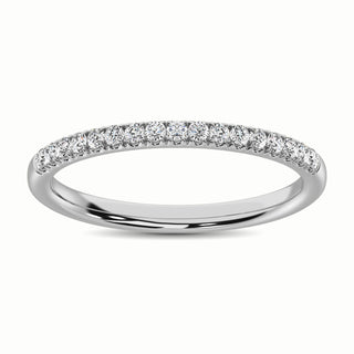 10K White Gold 1/10 Ct.Tw. Diamond Wedding Band