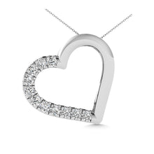 Cargar imagen en el visor de la galería, 10K White Gold 1/10 Ct.tw Diamond Heart Pendant