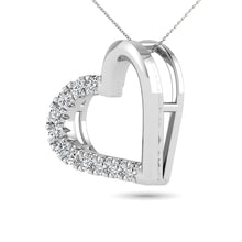 Cargar imagen en el visor de la galería, 10K White Gold 1/10 Ct.tw Diamond Heart Pendant