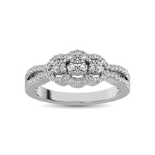 Cargar imagen en el visor de la galería, 14K White Gold 1/2 Ct.Tw. Diamond Engagement Ring