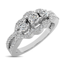 Cargar imagen en el visor de la galería, 14K White Gold 1/2 Ct.Tw. Diamond Engagement Ring