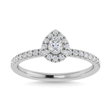 Load image into Gallery viewer, Diamond 3/4 Ct.Tw. Pear Cut Engagement Ring in 14K White Gold