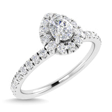 Load image into Gallery viewer, Diamond 3/4 Ct.Tw. Pear Cut Engagement Ring in 14K White Gold