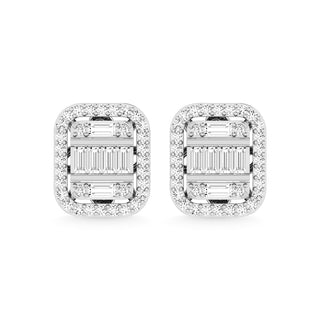10K White Gold Diamond 1/2 Ct.Tw. Fashion Earrings