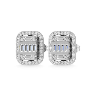 10K White Gold Diamond 1/2 Ct.Tw. Fashion Earrings