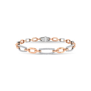 10K Two Tone Diamond 5/8 Ct.Tw. Fashion Bracelet