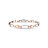 10K Two Tone Diamond 5/8 Ct.Tw. Fashion Bracelet