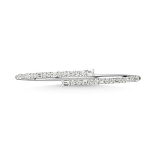 14K White Gold Diamond 2 5/8 Ct.Tw. Fashion Bangle