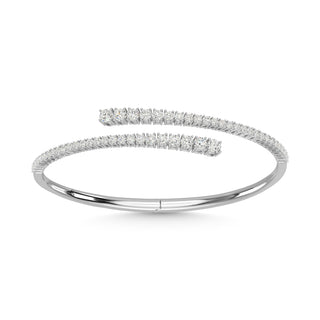 14K White Gold Diamond 2 5/8 Ct.Tw. Fashion Bangle