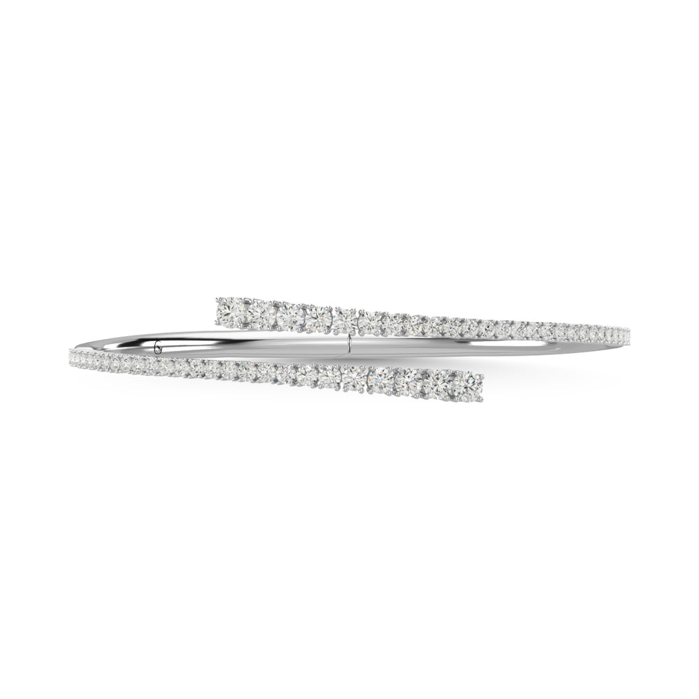 14K White Gold Diamond 2 5/8 Ct.Tw. Fashion Bangle