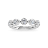 14K White Gold Diamond 1/2 Ct.Tw. Stackable Band
