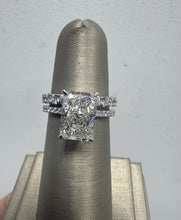 14k lab wedding aet .77ctw band and 3.25ctw engagement ring