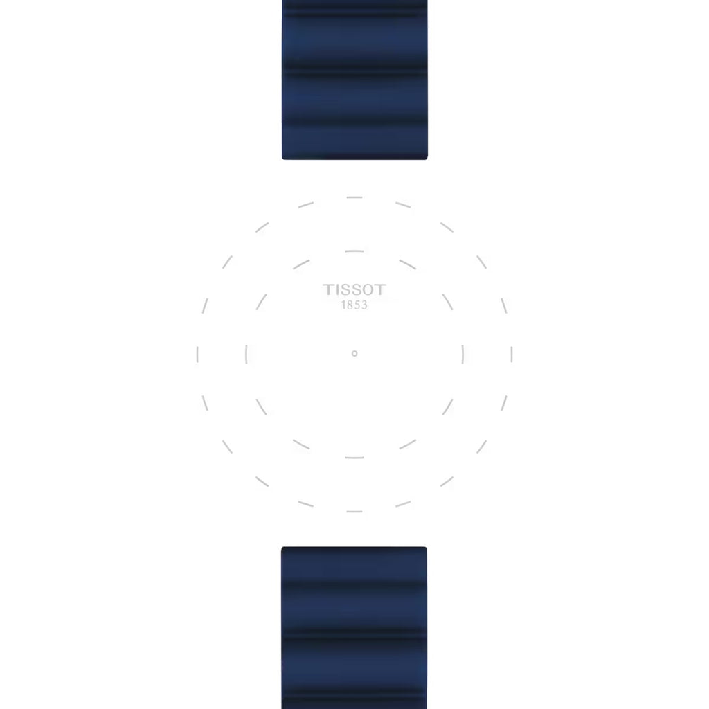 TISSOT OFFICIAL BLUE SILICONE STRAP LUGS 22 MM