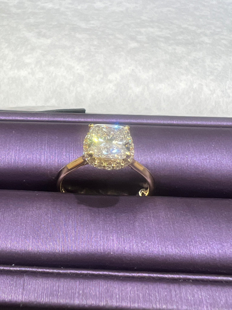 14k earrings & 2.15 carat lab ring