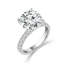 Cargar imagen en el visor de la galería, Diamond Bridal Set 3 ct tw Center RD 14k White Gold