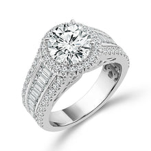 Cargar imagen en el visor de la galería, Diamond Bridal Set 2 ct tw Center RD 14k White Gold