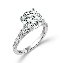 Cargar imagen en el visor de la galería, Diamond Bridal Ring 3 ct tw Center RD 14k White Gold