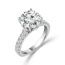 Cargar imagen en el visor de la galería, Diamond Bridal Ring 3 ct tw Center RD 14k White Gold