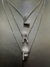 14KW LADIES DIAMOND INITIAL PEND W/ ADJUSTABLE BOX CHAIN