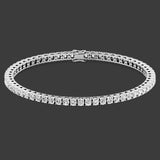 SS 1CTW LAB DIA BRACELET W/ 14K WG LAB 0.50CTW DIA EARRINGS