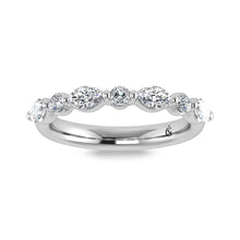 Cargar imagen en el visor de la galería, 14K White Gold Lab Grown Diamond 1/2 ct.tw. IGI Certified Wedding Band
