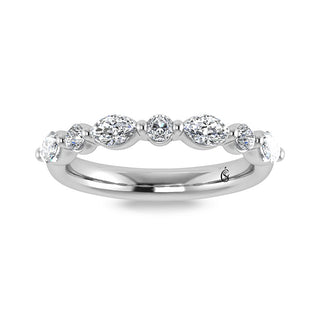 14K White Gold Lab Grown Diamond 1/2 ct.tw. IGI Certified Wedding Band