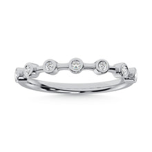 Cargar imagen en el visor de la galería, 10K White Gold Labgrown Diamond 1/10 Ct.Tw. Wedding Band
