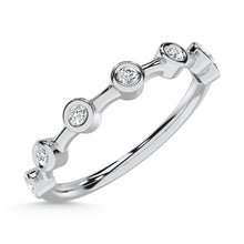 Cargar imagen en el visor de la galería, 10K White Gold Labgrown Diamond 1/10 Ct.Tw. Wedding Band
