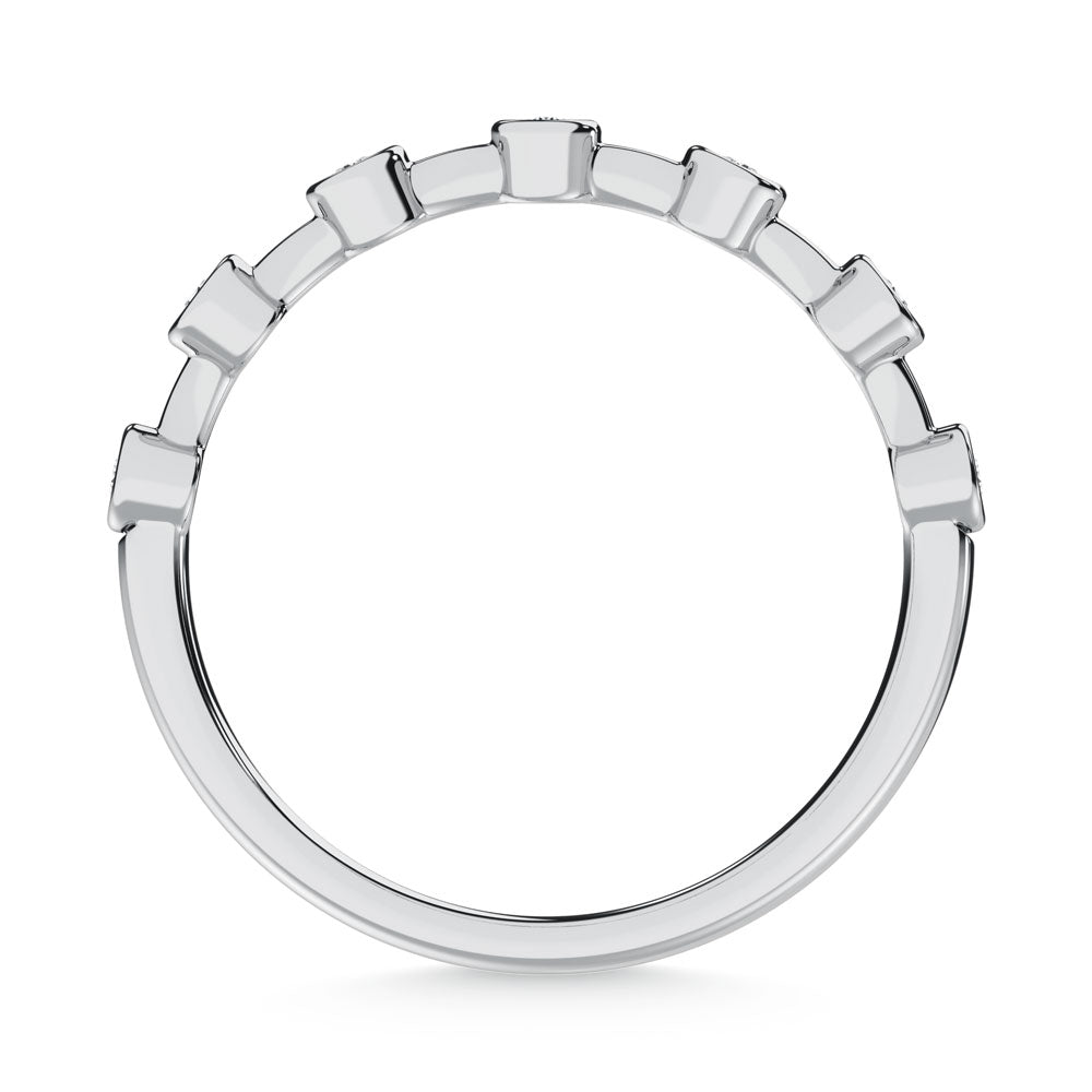 10K White Gold Labgrown Diamond 1/10 Ct.Tw. Wedding Band