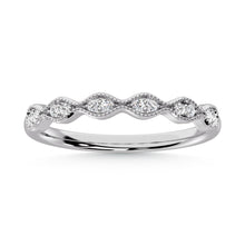Cargar imagen en el visor de la galería, 10K White Gold Labgrown Diamond 1/10 Ct.Tw. Wedding Band