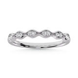 10K White Gold Labgrown Diamond 1/10 Ct.Tw. Wedding Band