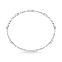 Load image into Gallery viewer, 14K White Lab Grown 7/8 Ct.Tw. Clover Flexi Bangle