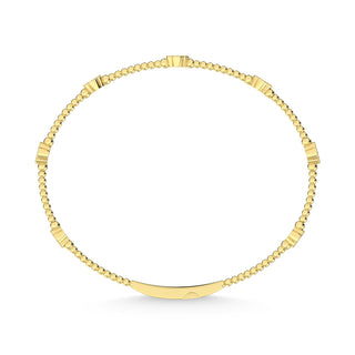 14K Yellow Lab Grown 7/8 Ct.Tw. Clover Flexi Bangle