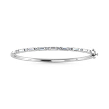 14K White Gold Lab Grown Diamond 7 Ct.Tw. Cuff Bangle