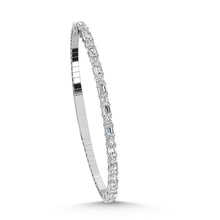 Load image into Gallery viewer, 14K White Gold Lab Grown Diamond 3 Ct.Tw. Marquise and Round Shape Bangle