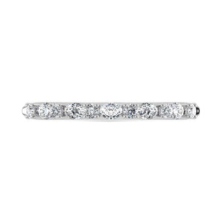 14K White Gold Lab Grown Diamond 5/8 Ct.Tw. Marquise and Round Stackable Band