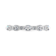 Load image into Gallery viewer, 14K White Gold Lab Grown Diamond 1/3 Ct.Tw. Marquise and Round Shared Prong Set Stackable Band
