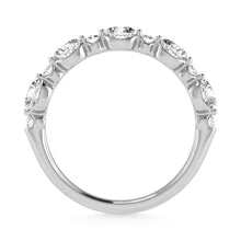 Load image into Gallery viewer, 14K White Gold Lab Grown Diamond 1/3 Ct.Tw. Marquise and Round Shared Prong Set Stackable Band