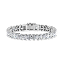 Cargar imagen en el visor de la galería, 14K White Gold 19 Ct.Tw. Radiant Vertical Shape Labgrown Diamond Tennis Bracelet