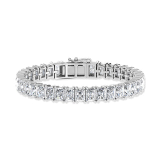 14K White Gold 19 Ct.Tw. Radiant Vertical Shape Labgrown Diamond Tennis Bracelet