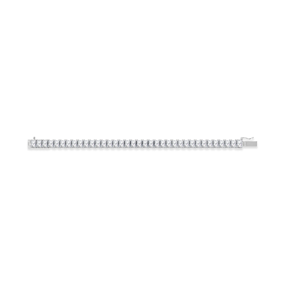14K White Gold 19 Ct.Tw. Radiant Vertical Shape Labgrown Diamond Tennis Bracelet