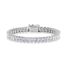 14K White Gold 12 Ct.Tw. Radiant Vertical Shape Labgrown Diamond Tennis Bracelet