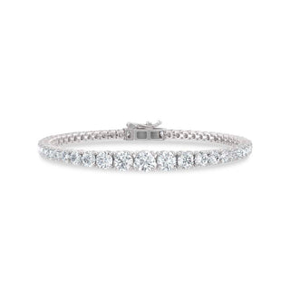 14K White Gold Lab Grown Diamond 7 Ct.Tw. Gratuating Bracelet